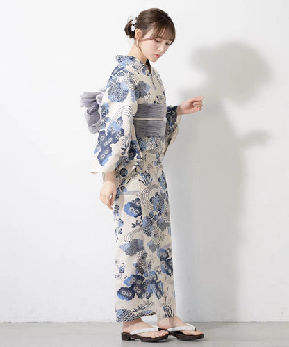 Azure Bloom Women Casual Yukata