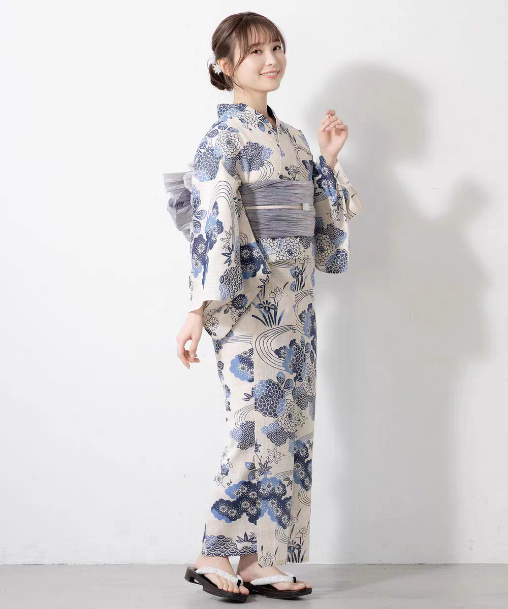 Azure Bloom Women Casual Yukata