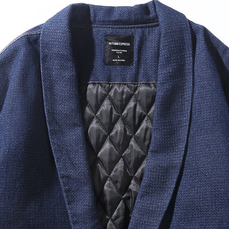 En Yukata  Quilted Warm Denim Haori Jacket