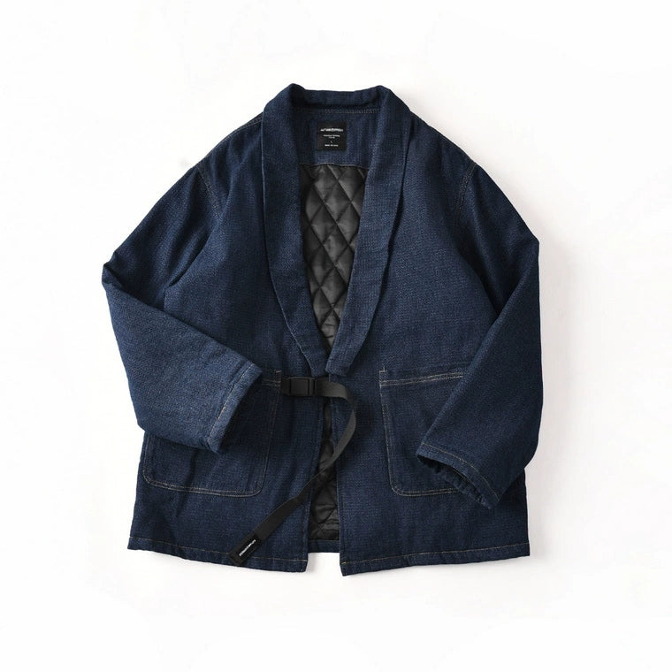 En Yukata  Quilted Warm Denim Haori Jacket