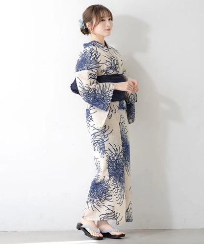 Aoi Kiku Women Komon Yukata