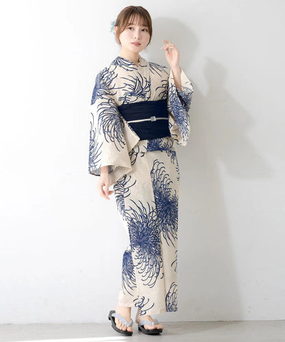 Aoi Kiku Women Komon Yukata