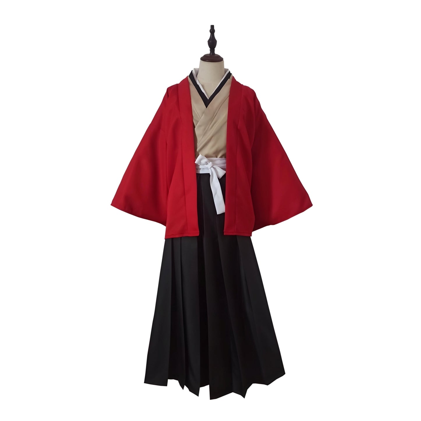 Red Haori and Black Hakama Set