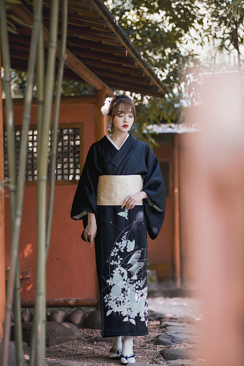 Butterfly Women Traditional Ceremony Yukata