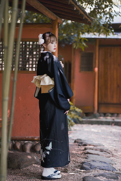 Butterfly Women Traditional Ceremony Yukata