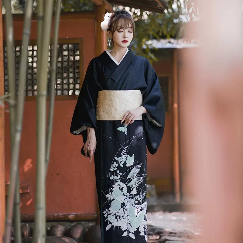 Butterfly Women Traditional Ceremony Yukata