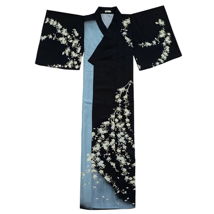 Black & Aqua Blue Women Festival Yukata