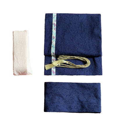 Blue Pre-Tied Taiko Musubi Obi Yukata Waistband