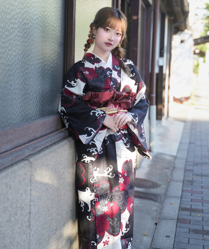 Crimson Sakura Wave Women Festival Yukata