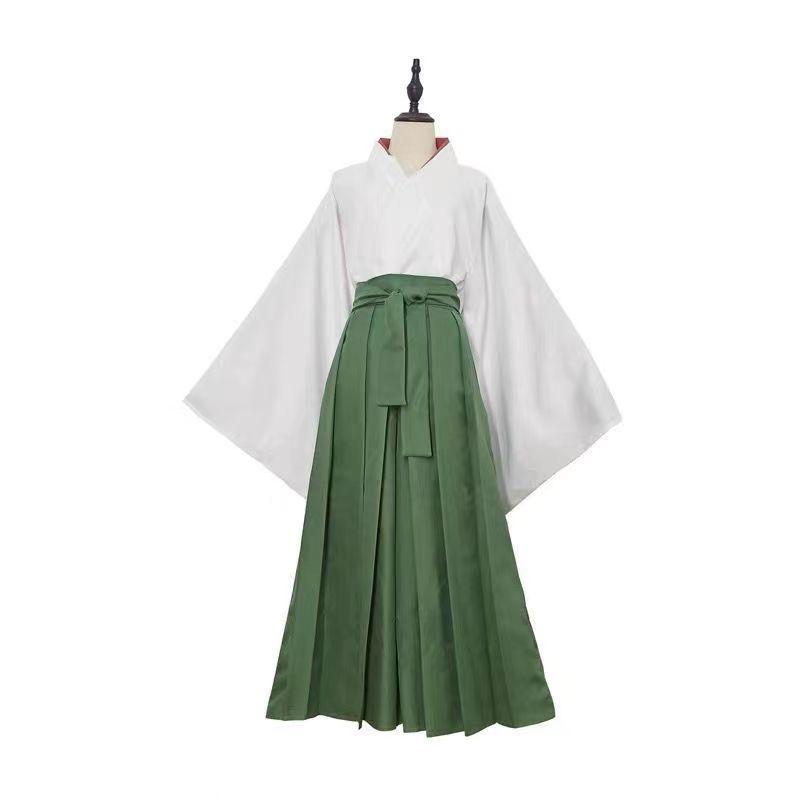 Miko Shrine Maiden Green Hakama Set