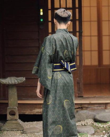 Olive Green Men Traditional Yukata