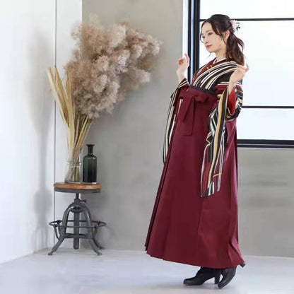 Striped Kimono Hakama Set