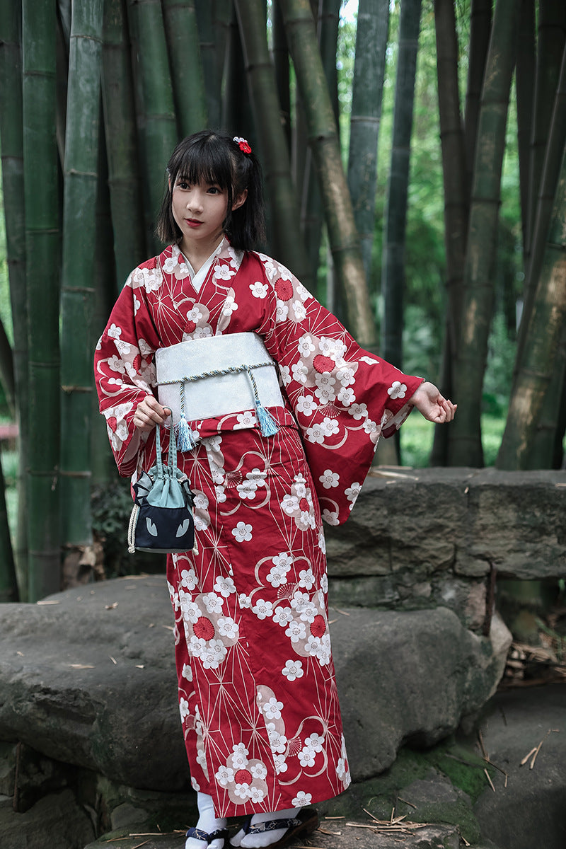 Red Sakura Women Festival Yukata