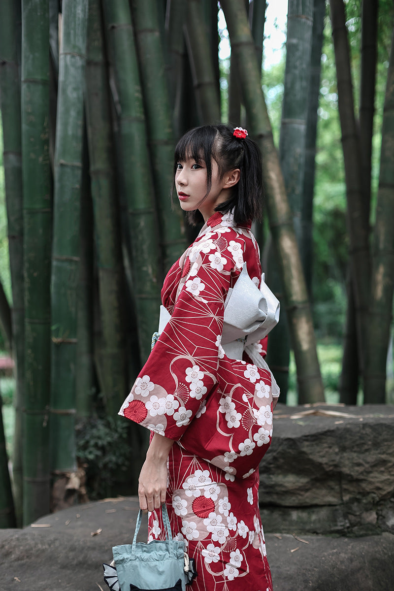 Red Sakura Women Festival Yukata