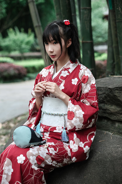 Red Sakura Women Festival Yukata