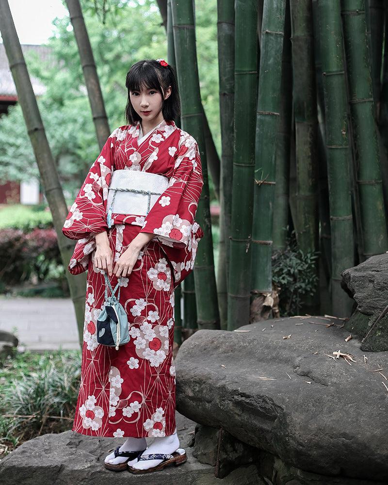 Red Sakura Women Festival Yukata