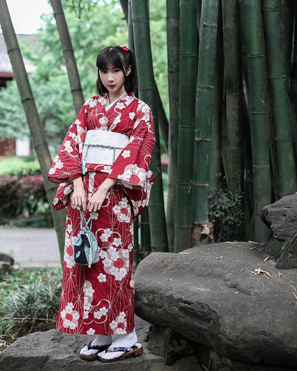 Red Sakura Women Festival Yukata