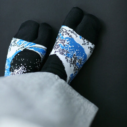 Unisex Split-toe Tabi Socks 4 Pairs Set