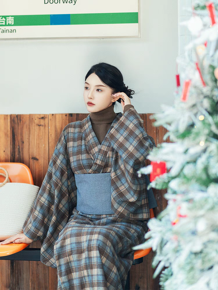 Checkered Women Everyday Yukata