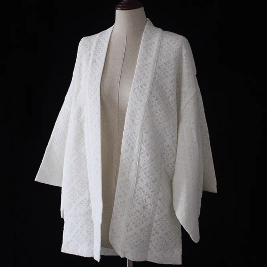 White Women Lace Kimono Cardigan