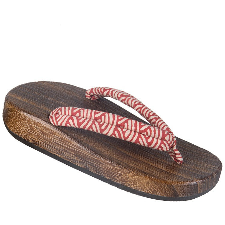 Unisex Geta Sandals 【Red Seigaiha】