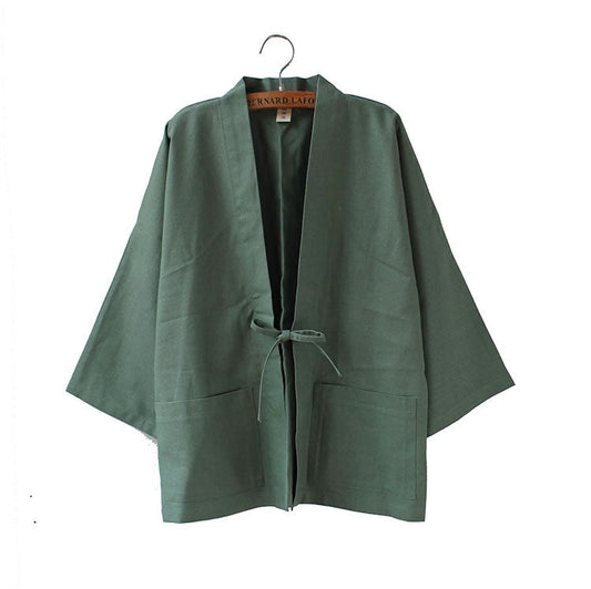 Classic Green Kimono Cardigan