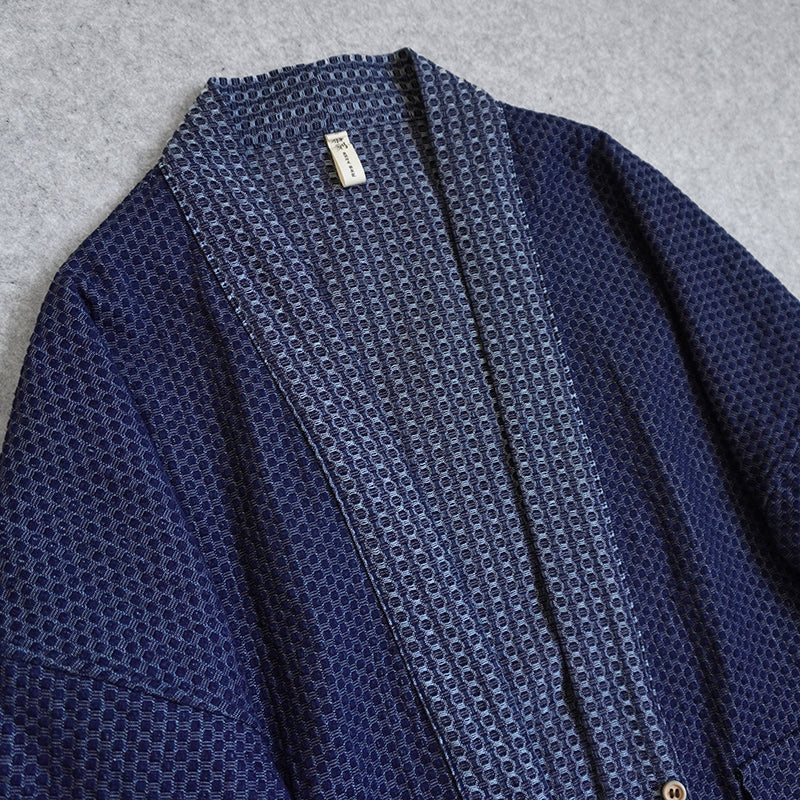 Vintage Denim Noragi Kimono Jacket - Zen Breaker