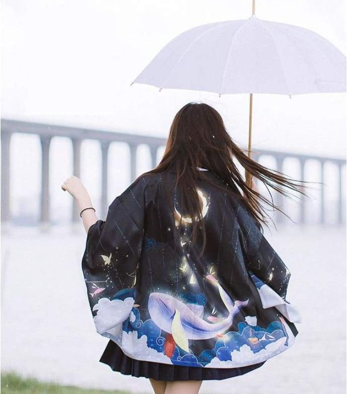 Haori | Fabulous Sea Monster Kimono Cardigan 