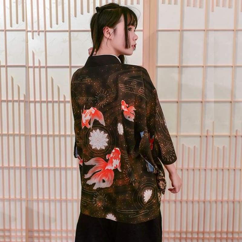 Haori | Hanabi Goldfish Kimono Cardigan 