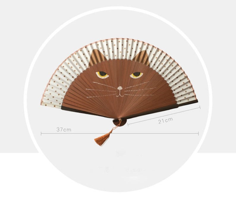 Japanese Folding Fan 【Kawaii Cat】