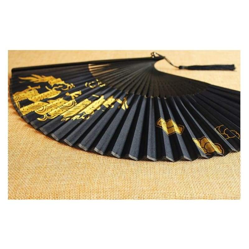 Hand Fan | Japanese Folding - Golden Dragon | Foxtume