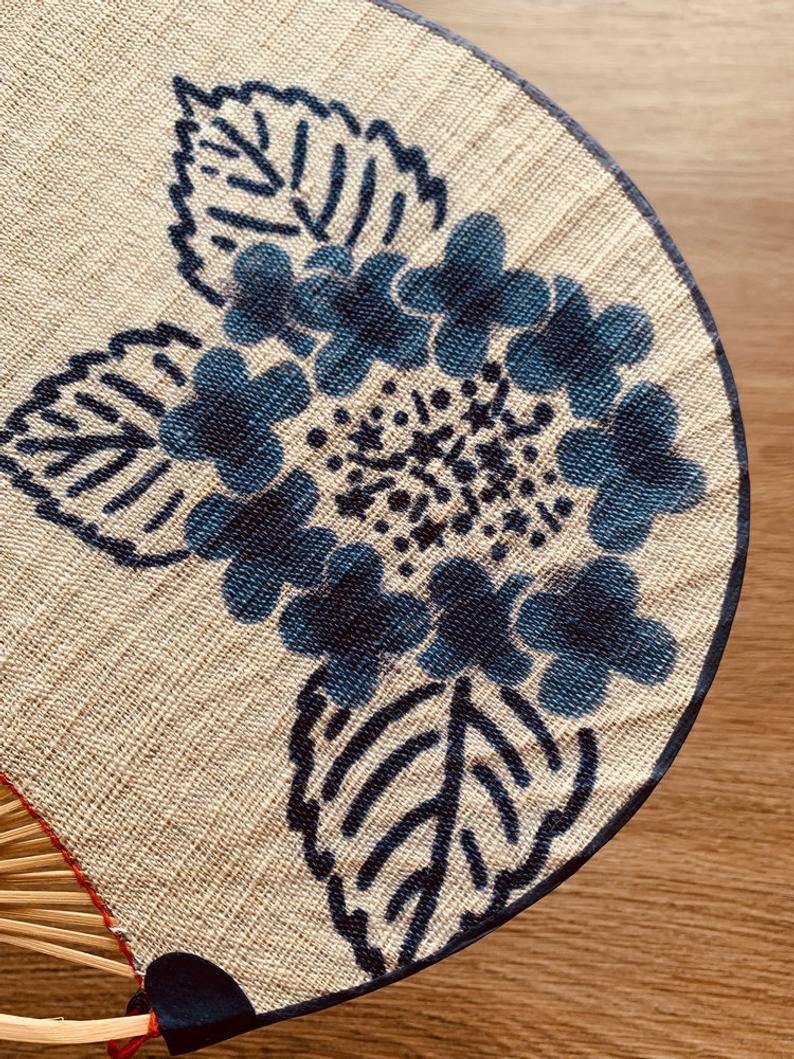 Hand Dyed Uchiwa Hand Fan 【Blossom】