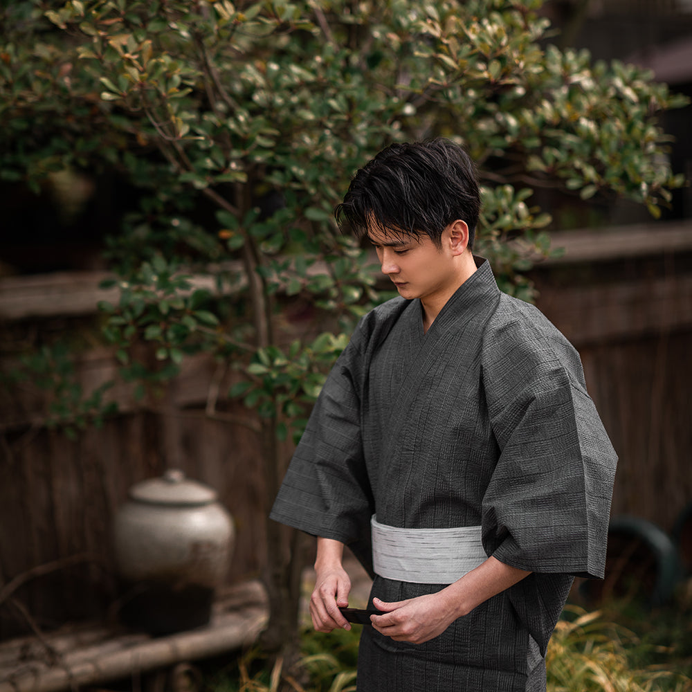 Men Gray Festival Wear Yukata