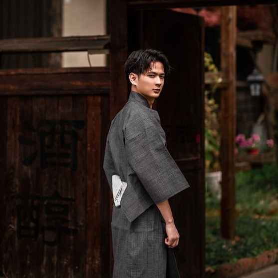 Men Gray Festival Wear Yukata