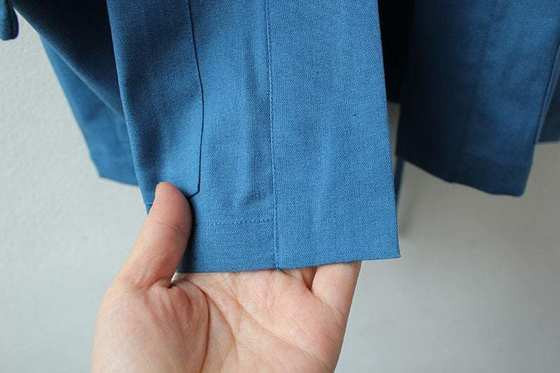 Classic Blue Kimono Shirt - Zen Breaker