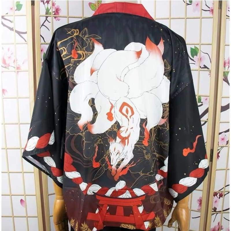 '- Nine Tails Fox Kimono Cardigan