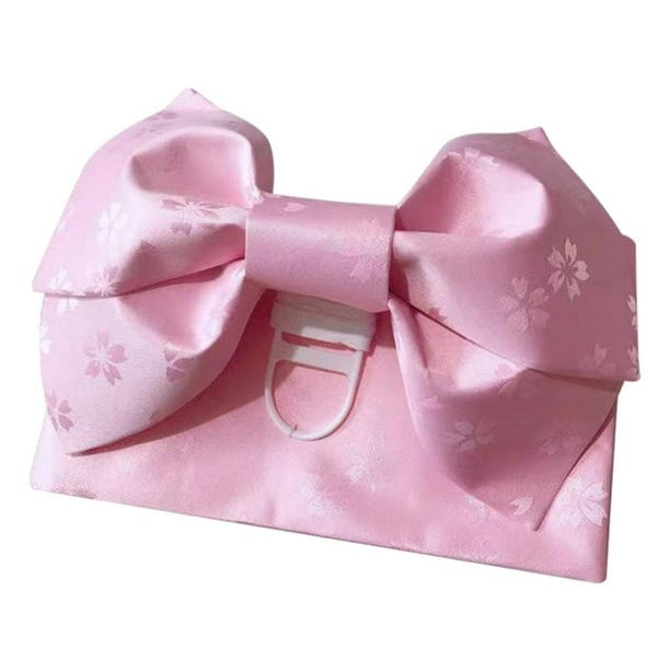 Pink Pre-Tied Bow Obi Yukata Waistband