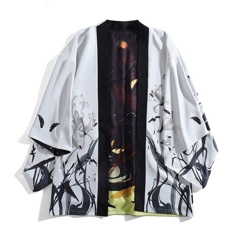 Haori | Reversible Day And Night Crow