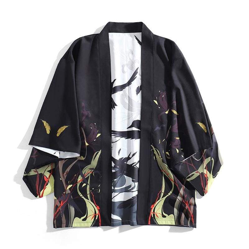 Haori | Reversible Day And Night Crow