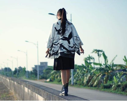 Haori | Reversible Day And Night Crow