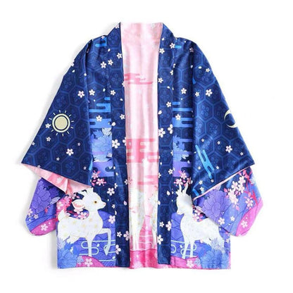 Haori | Reversible Day & Night Deer Couple 