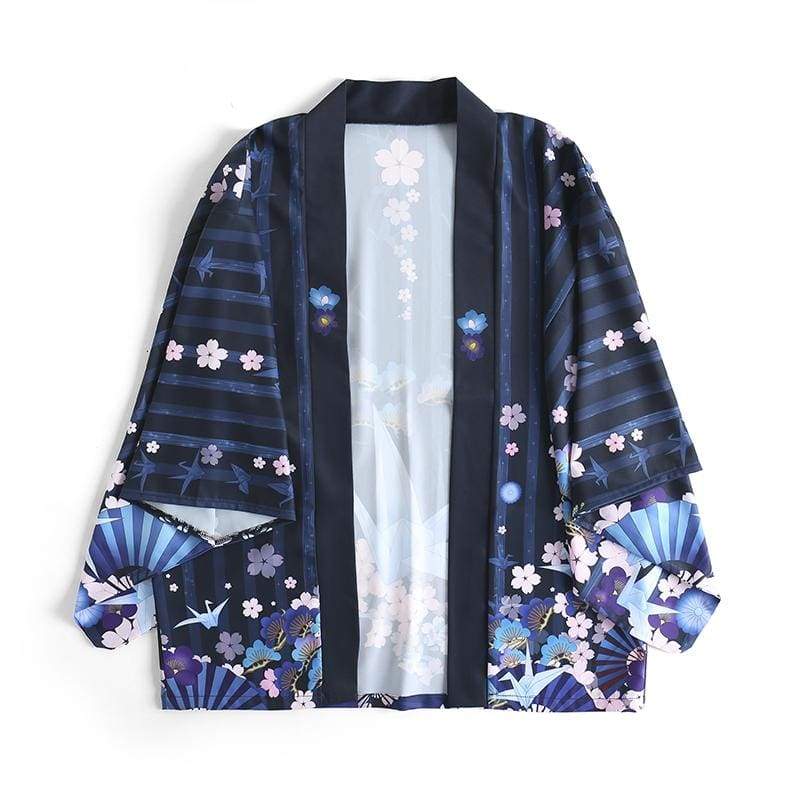 Haori | Sakura Paper Crane Kimono Cardigan | Foxtume