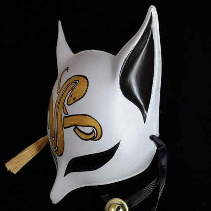 Kitsune Mask | Sharp Ears - Golden Snake | Foxtume