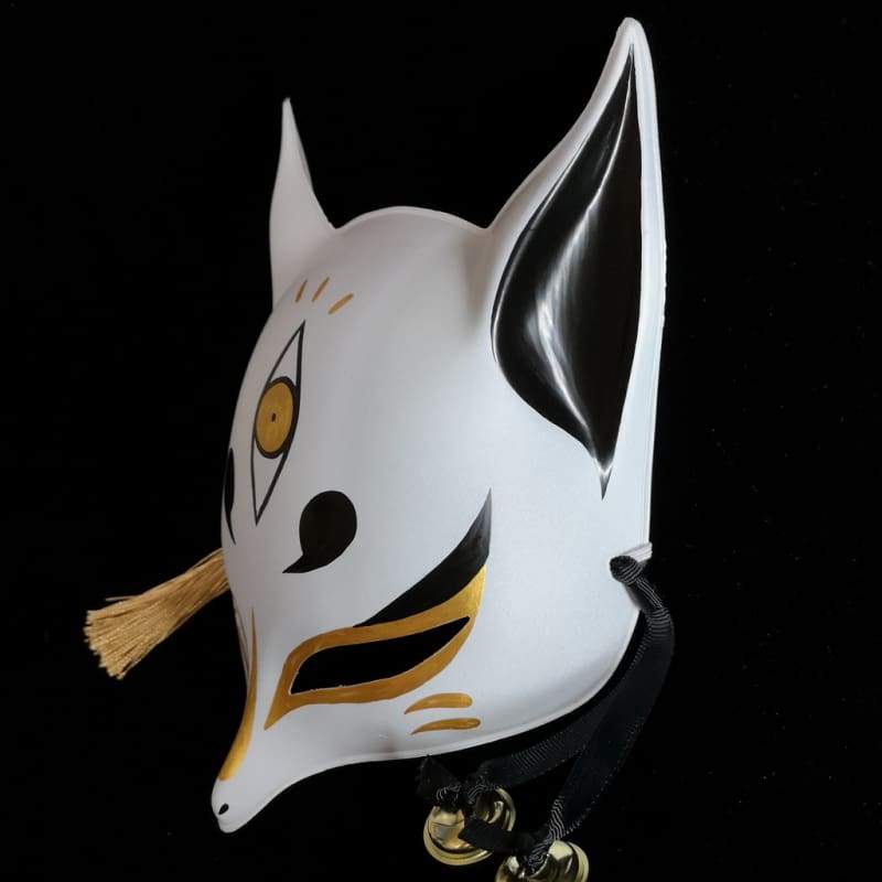 Kitsune Mask | Sharp Ears - Golden Third Eye | Foxtume