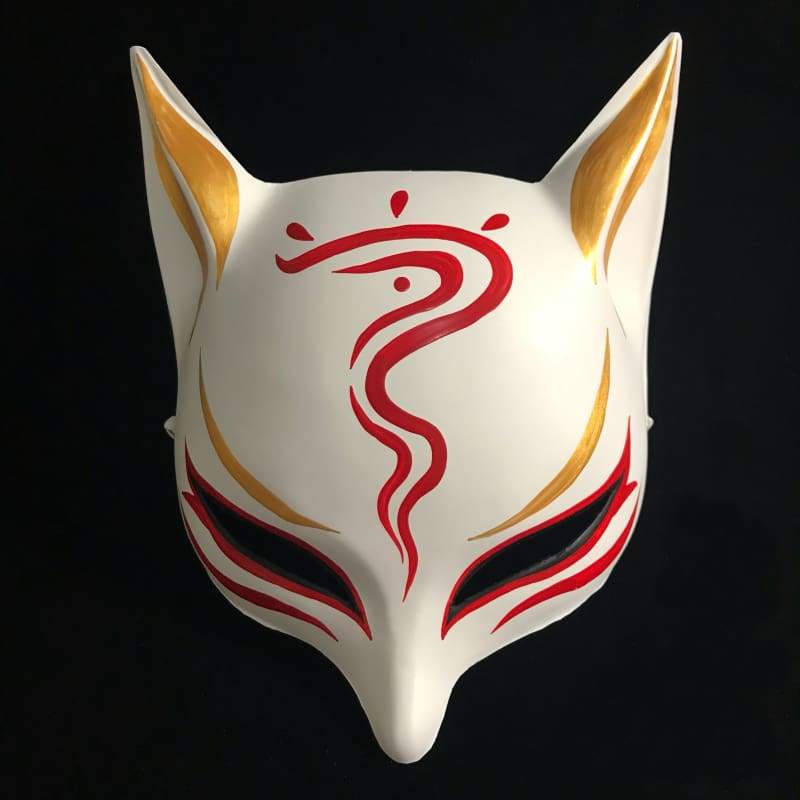 Kitsune Mask | Sharp Ears - Red Curse | Foxtume