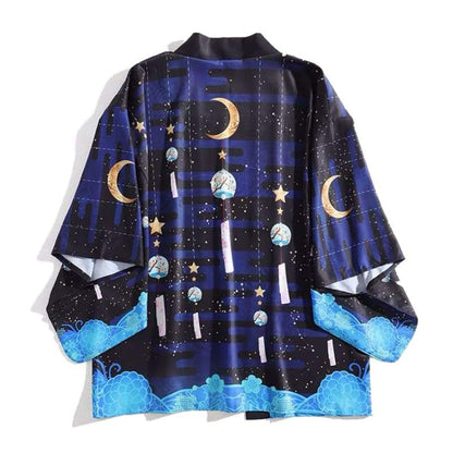 Haori | Starry Wind Chime Kimono Cardigan | Foxtume