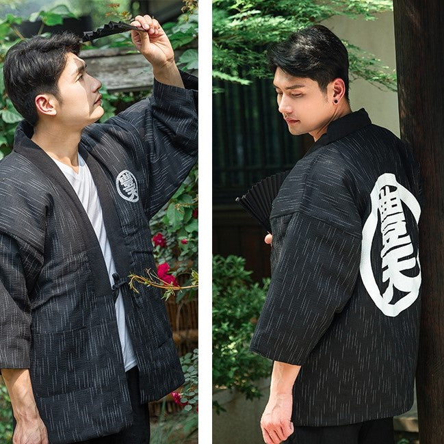 Traditional Quilted Cotton Kimono Cardigan