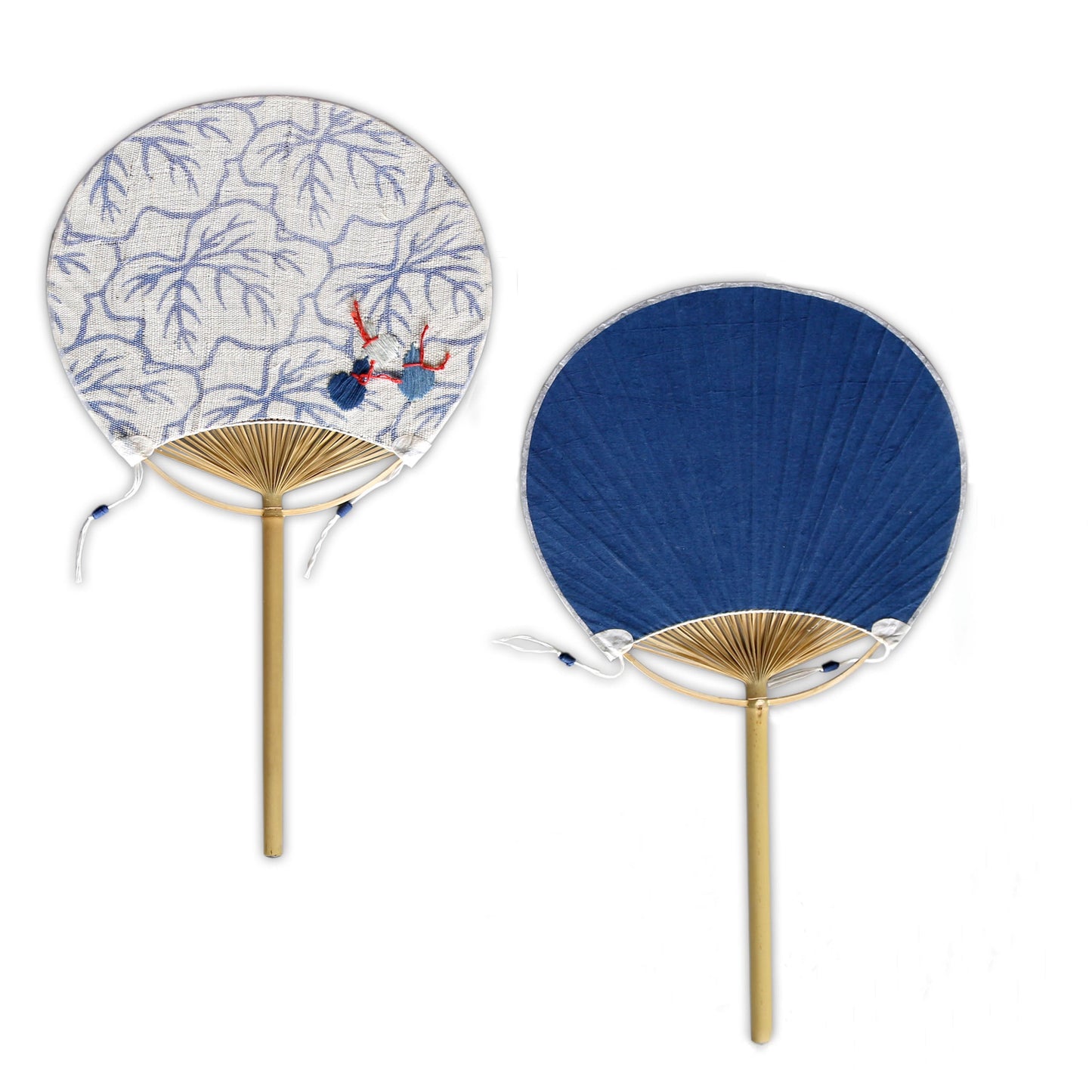 Hand Dyed Uchiwa Hand Fan 【Calabash Leaves】