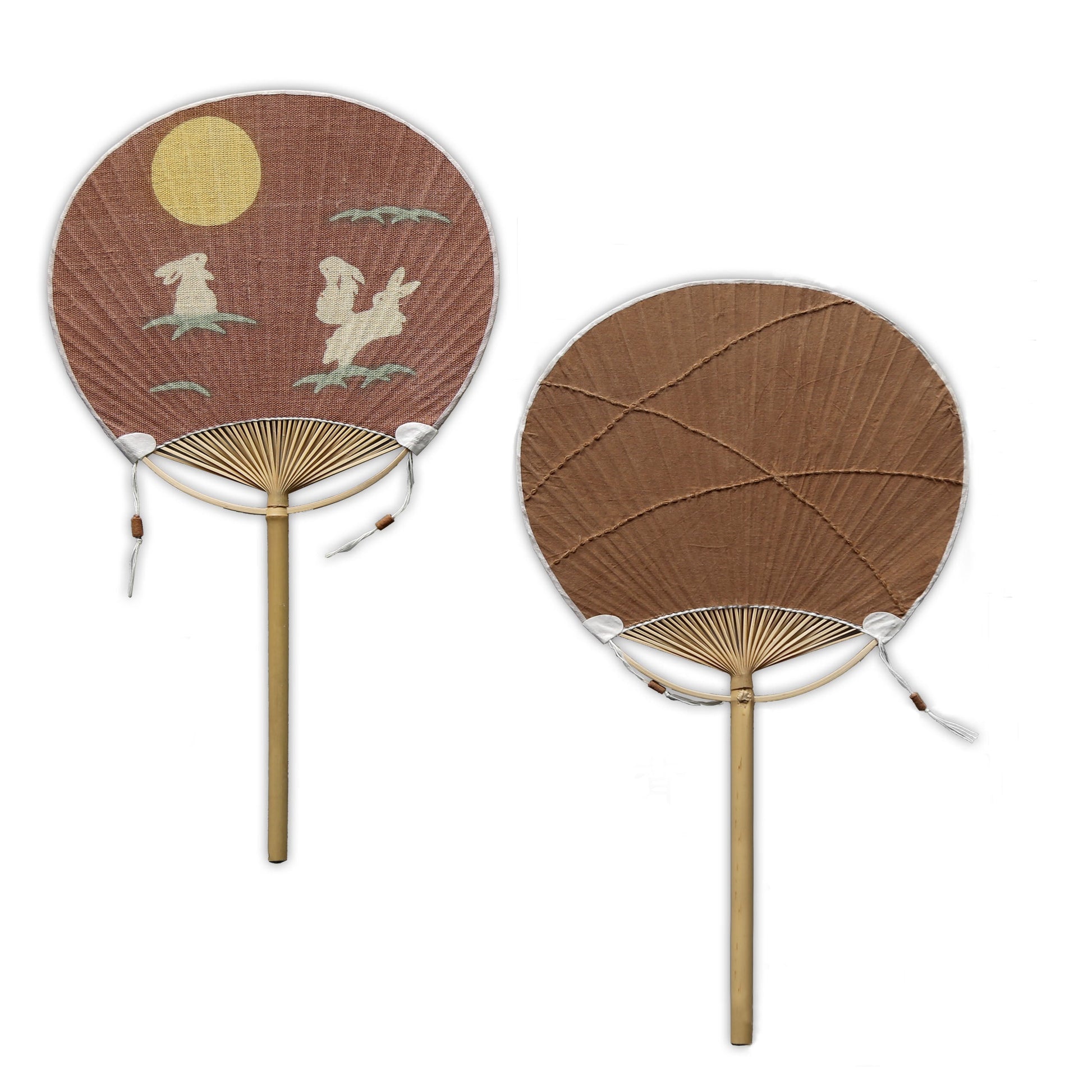 Hand Dyed Uchiwa Hand Fan 【Moon Rabbit】