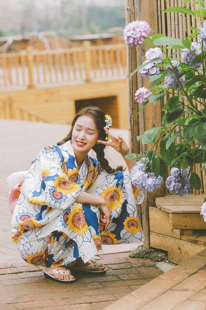 Women Festival Wear Yukata [Sunflower]